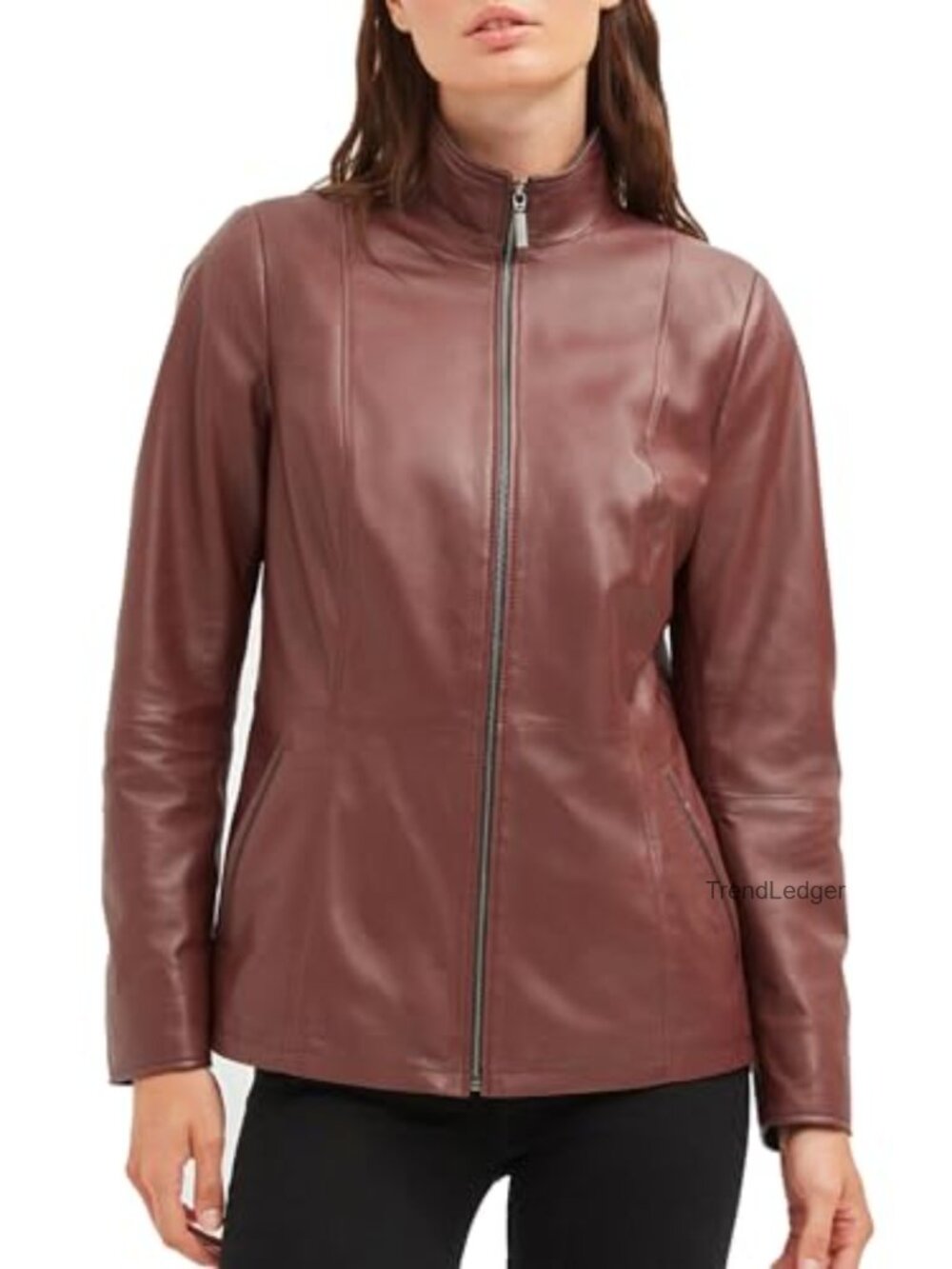 Italian Genuine Leather Jacket Real Lambskin Moto Biker Women's